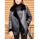 thumbnail image 3 of -abrigos gruesos de piel sintética para mujer, chaqueta de piel de oveja, prendas de vestir de aviador, Casaco femenino, Invierno, 3 of 5