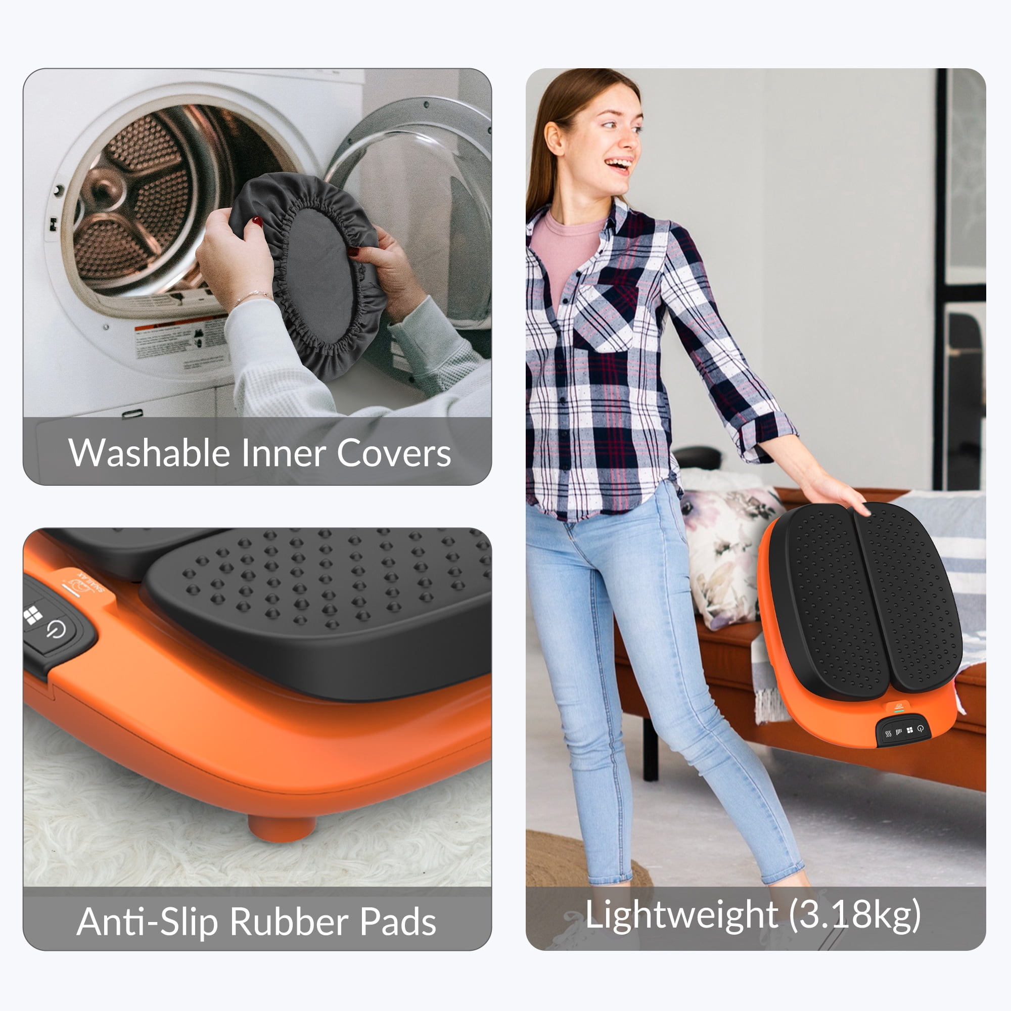 Vibration Foot Massager with Heat, Snailax Adjustable Foot Massager Machine with App Control, Gifts