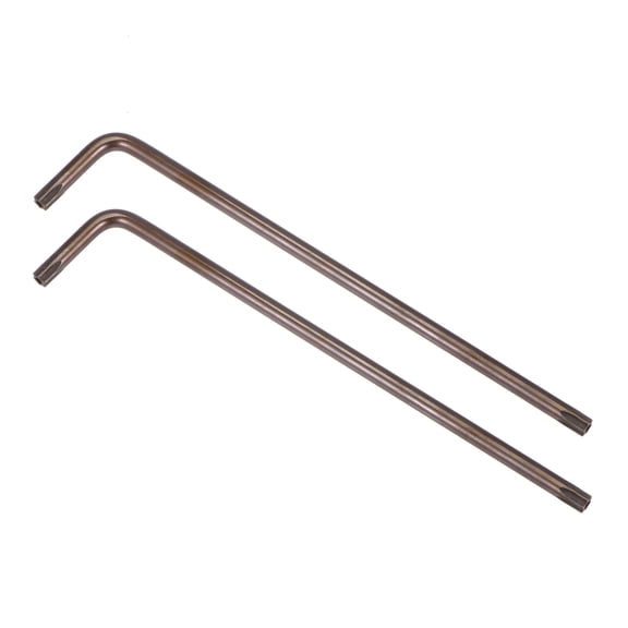 Uxcell T30 Tamper Proof Torx Star Key Bit Wrench, L-Shape 6.5 inch Long Arm, S2 Steel 2 Pack