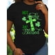thumbnail image 1 of Camiseta estampada 100 % algodón para mujer, de manga corta y cuello redondo, ideal para uso diario y para el tiempo libre., 1 of 6