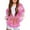 Hot Pink, variant on SGFCWSX Girls Oversized Hoodies Kids Zip Up Sweatshirts Fashion Print Sweatshirt Jacket Orange Size 10 Years
