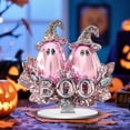 thumbnail image 5 of Halloween Boo Ghost Couple Decor Acrylic Tabletop Figurine for Fall Decor,Room Decor, Spooky Crystal Ghost Figurine for Halloween Decorations Indoor and Home Shelf, Cute Stuff Ornament Gift, 5.1 Inch, 5 of 7