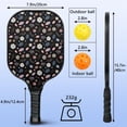 thumbnail image 4 of Pickleball Paddles Set,Pioneer Flower Floral Print Pattern Fiberglass Surface Pickleball Racket Set with 2 Indoor Outdoor Pickleball Balls and Pickleball Bag,Pickle-ball Equipment, 4 of 6