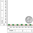 thumbnail image 4 of Gem Stone King 18K Rose Gold Plated Silver Green Nano Emerald and White Moissanite Tennis Bracelet for Women (5.71 Cttw, Gemstone Birthstone, Oval 6X4MM, 7.5 inch), 4 of 5
