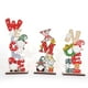 thumbnail image 1 of RV 3 uds decoraciones navideñas dibujos animados letras coloridas DIY adornos de madera muñeco sin rostro decoraciones navideñas Rojo Verde, 1 of 5