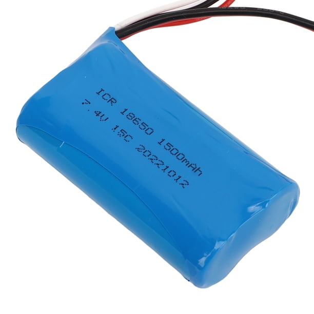 Batterie Lithium 18650 7,4V 1500 MAh – Rechargeable – Pour RC, Lampe, Radio – Lot De 4 – Taille 18x65mm