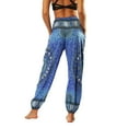 thumbnail image 5 of Defitshape Women's Boho Harem Pants Smocked Waist Yoga Hippie Palazzo Summer Beach Pants Pattern7 One Size, 5 of 5
