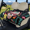thumbnail image 3 of Yuyamidu Hippie Skull Club Car Back Seat Blanket with Pockets Flowers Golf Cart Seat Towel Blanket Comfortable Cart Seat Cushion Accessories, 3 of 8