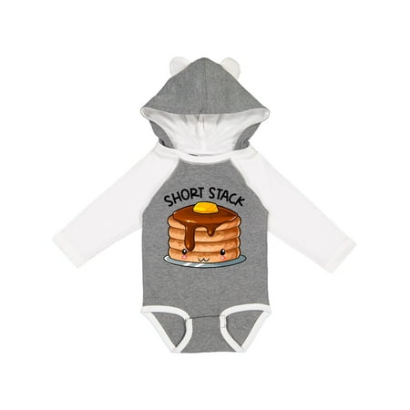 

Inktastic Short Stack Cute Pancake Breakfast Gift Baby Boy or Baby Girl Long Sleeve Bodysuit