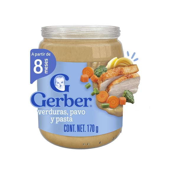 Papilla Gerber Comidita casera etapa 3 pavo verduras y pasta  170 g