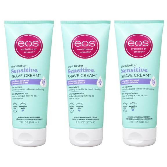 eos Shea Better Shave Cream Sensitive Skin Colloidal Oatmeal 7 fl oz Pack of 3