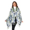 thumbnail image 3 of FORMRS Womens Scarf Winter Soft Long Big Warm Shawls Wrap Tassel Scarves, Green Floral, 3 of 9