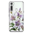 thumbnail image 1 of MUNDAZE Motorola Moto G Fast White Lavender Lily Purple Lilies Flowers Floral Shockproof Clear Hybrid Protective Phone Case Cover, 1 of 5