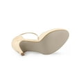 thumbnail image 5 of BLISSFUL STEP Women's Shoes Round Toe Stiletto Heel T-Strap Sandals Beige 9, 5 of 8