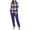 Purple, variant on REORIAFEE Womens 2 Piece Lounge Sets Fleece Warm Pajama Long Sleeve Top and Jogger Plaid Soft Sleepwear Red S-2XL