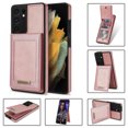 thumbnail image 1 of Phone Case for Samsung Galaxy S21 Ultra, PU Leather Wallet Case with Card Pockets RFID Blocking Kickstand Anti-falling Magnetic Closure Back Flip Cover for Samsung Galaxy S21 Ultra,Rosegold, 1 of 13