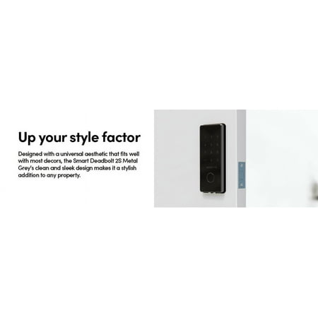 igloohome - 2S Smart Lock Bluetooth Retrofit Deadbolt with App/Keypad/Electronic Guest Key Access - Metal Gray