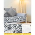 thumbnail image 4 of Navy Blue Boho Couch Cushion Covers Stretch, Washable Sofa Seat Covers Individual Seat Cushion Sofa Slipcovers Vintage Southwestern Geometric Stripes Couch Cover Furniture Protector L-1PCS, 4 of 7