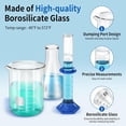 thumbnail image 5 of FOUR E's Scientific 9Pcs Lab Glassware Set, Includes Glass Measuring Beaker 50/100/250 ml, Glass Flask 50/100/250 ml, Graduated Cylinder 10/50/100ml, for Laboratory, 5 of 7