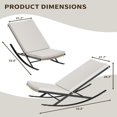 thumbnail image 4 of EastVita Garden Rocking Chair Set of 2 with Cushions, Outdoor Rattan Seaside Lounger for Patio Balcony Beach, 4 of 5