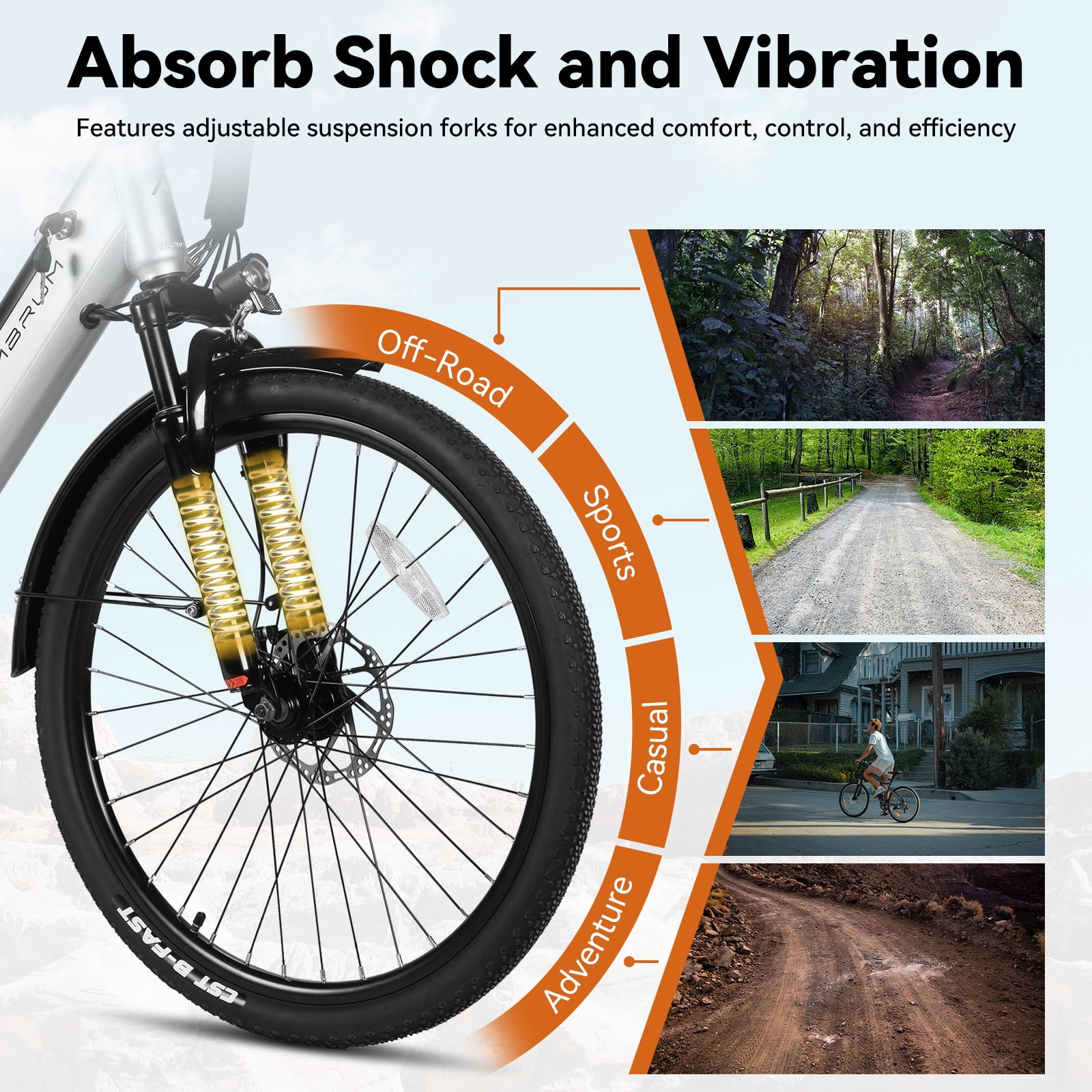 HILAND 26" Electric Bike for Adults with 500W Brushless Motor, 40Miles 20MPH Electric Mountain Bike with 36V 7.8AH Removable Battery UL2849,Gray