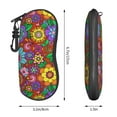 thumbnail image 4 of ZICANCN Sunglasses Soft Case, Colorful Groovy 70s Floral Neoprene Zipper Eyeglass Case for Men Women, 4 of 9