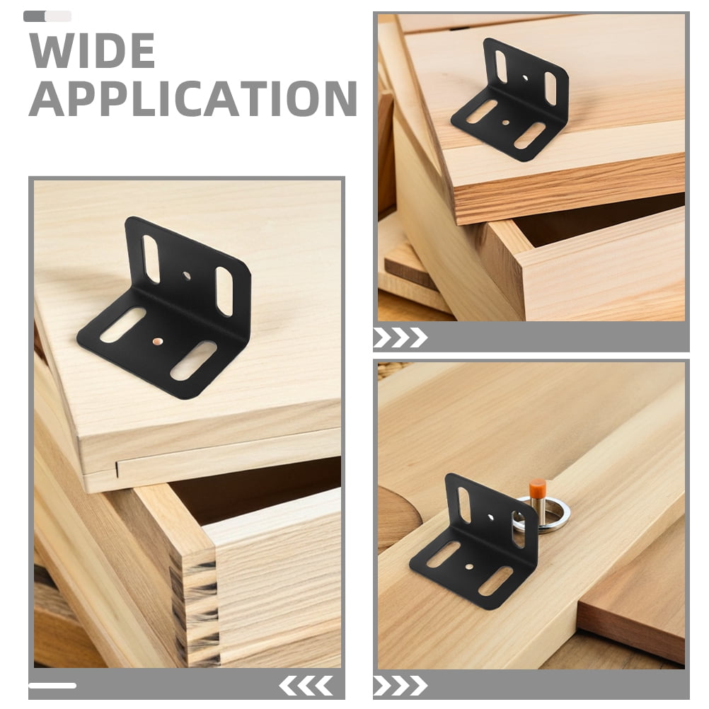 HONMEET Heavy Duty L Brackets for Floating Wall Shelves, Versatile Metal Shelf Support Hardware