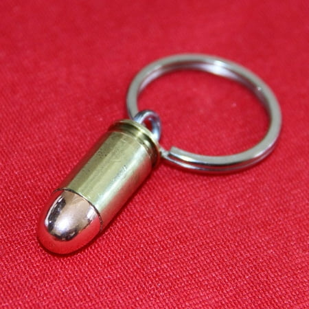 9mm Luger Bullet Keychain Brass