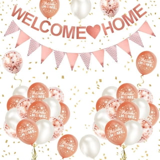 Rose Gold Birthday Party Decoration Women, Rose Gold Birthday Balloon Set  with Happy Birthday Banner Balloons Tablecloth Foil Confetti Balloons for
