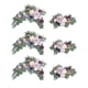 thumbnail image 1 of Guirnalda artificial con arco de boda decorativo hecho a mano, corona de rosas para cenador 3 Azul Blanco, 1 of 9