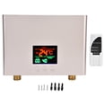thumbnail image 1 of 5500W Tankless Instant Electric Water Heater with Touch Panel Remote Control for Kitchen Bathroom 30‑55℃ 220VGold, 1 of 22