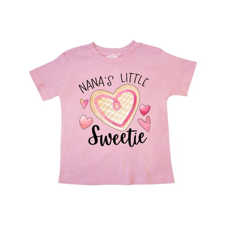 

Inktastic Nana s Little Sweetie with Pink Heart Cookie Gift Toddler Boy or Toddler Girl T-Shirt