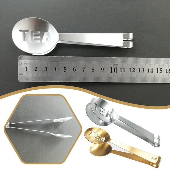 QHUDLV Tea Bag Squeezer,Tea Tongs for Loose Tea,Stainless Steel Tea Bag Squeezer Tongs,Round Tea Filter Clamp,Tea Bag Clip Tea Bag Grip Holder Strainer for Tea Drinkers Accessories Tool