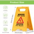thumbnail image 2 of Caution Wet Floor Sign,Bilingual Double-Sided Safety Warning Signs,A Frame Safety Wet Floor Signs Commercial,Yellow,16.5 Inches (1), 2 of 6