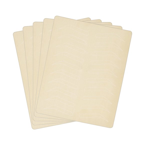 Minnieouse 1/5/10 piezas de práctica de cejas, herramienta de Microblading en blanco para colorear, plantilla de entrenamiento de buena Suministros de 5 piezas