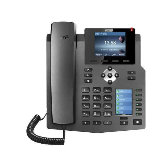 Fanvil Enterprise IP Phone X4 4 SIP Line PoE Capable and 2.8" Color Screen