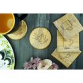 thumbnail image 4 of Crocon Wooden Coaster for Coffee Cups Glass & Can Table Decor | Wooden Coaster Set of 6 | 3 Round Tea & 3 Square Coffee Style Coaster Set | Handmade Design for Mug & Cup | Kitchen Accessories, 4 of 8