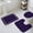 Purple, variant on Pure Light Cyan Bath Mat 3 Piece Bathroom Rug Set, Simple Solid Color Non Slip Bath Rug Contour Mat and Toilet Lid Cover, Absorbent Shower Mats Soft Bath Rugs and Mats Sets