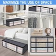 thumbnail image 4 of Kugisaki Large Capacity Under Bed Storage Bags, Storage Contains with Handle and Window for Pillows Coats Blankets Clothes, Suitable for BedRoom Dorm, 4 of 7