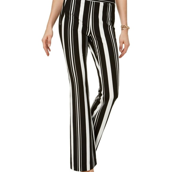 I.N.C Womens Ponte Casual Trouser Pants, Black, 18