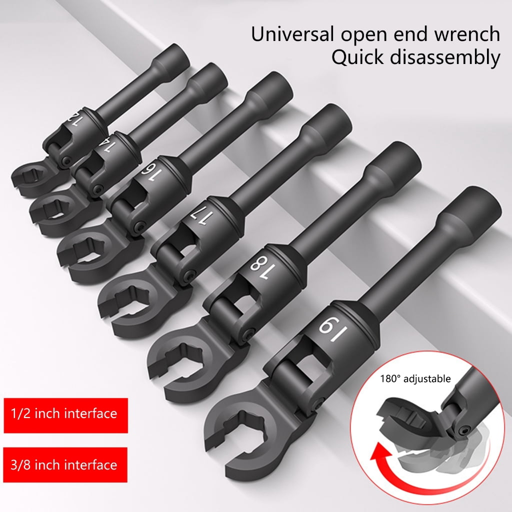 Zeiwohndc 6Pcs 12mm-19mm Adjustable Wrenches Universal Spanners Mechanical Workshop Hand