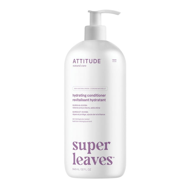 ATTITUDE Acondicionador de cabello rico en humedad para cabello seco y dañado Ingredientes derivados naturalmente Desenredante vegano Quinoa y jojoba dermatológicamente probados 32 onzas líquidas