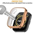 thumbnail image 2 of WUWOCJ 2-Pack Soft TPU Case Compatible with Amazfit Bip 5 Smart Watch,All-Around Protective Case Cover Bumper Frame (Rose Gold/Clear), 2 of 5