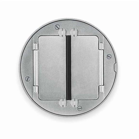 Hubbell Wiring Systems S1TFCAL Aluminum Finish System One Universal Tile Cover, 5-5/8" Diameter