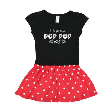 

Inktastic I Love My Pop Pop with Hearts Gift Toddler Girl Dress