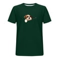 thumbnail image 5 of T-shirt de Base pour Homme Kaluayu Été, Imprimé Graphique Animal Chiot, Col Rond, Manches Courtes, Coupe Ample, 5 of 5