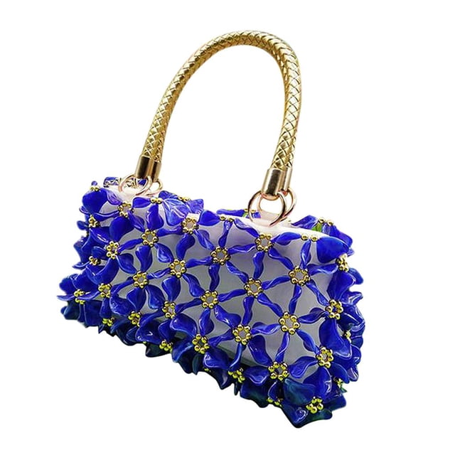 Kit de bolso hecho a mano Hugo Azul con hilo de aguja mango dorado para hacer bolsas