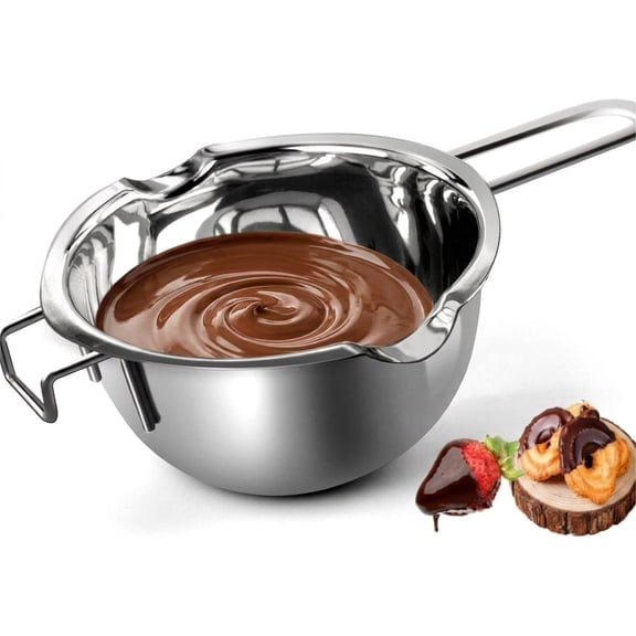 Double Boiler Pot, 600ML/20OZ Melting Pot Bowl Stainless Steel for Chocolate Butter Cheese Candy Making