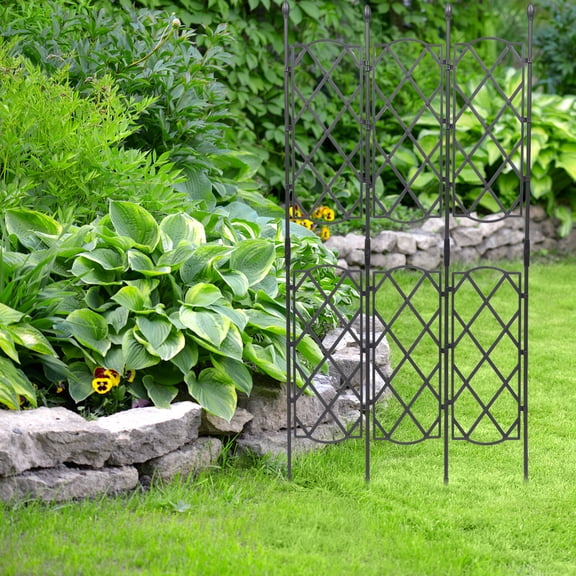 WRITWAA Black Plastic Coated Steel Tomato Cage with Climbing Bracket and Wind for Gardeners, 1 Set