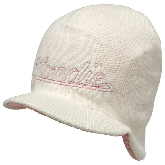 Blondie - Tuque Blanche à Visière avec Logo
